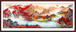 左右逢源国画 鸿运当头山水画