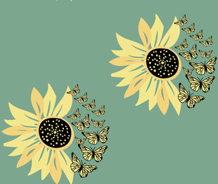 两朵向日葵装饰图案