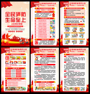 2025年消防宣传月主题展板