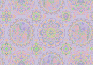 梦幻粉紫几何花纹图案