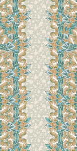 蓝白相间几何花纹图案