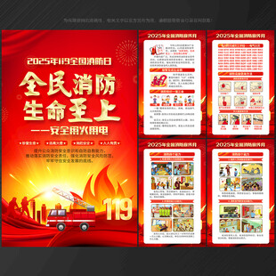 全国消防日展板