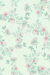 清新淡雅花卉图案背景