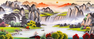 山水画国画山水