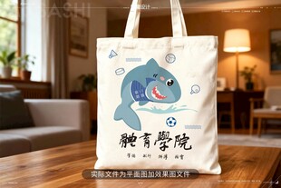 体育学院无纺布袋平面图加效果图