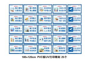 施工围挡画面安全生产漫画标语
