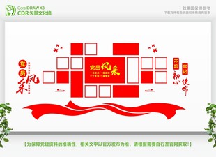 党员风采造型墙