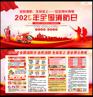 2025年消防宣传月宣传栏