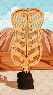 芭蕉扇雕塑插画