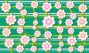 绿色藤蔓花朵背景