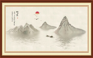 山水情中式装饰画