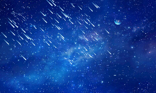 流星雨星空背景图
