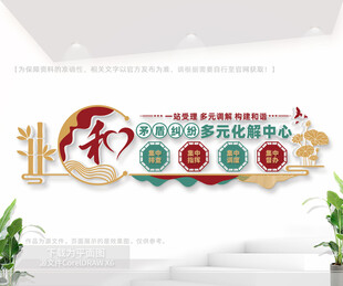 矛盾纠纷多元化解中心文化墙