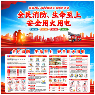 全民消防生命至上安全用火用电