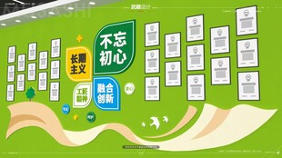 卡通照片墙平面制作图