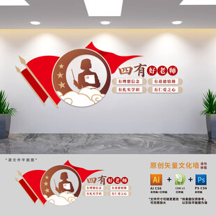 争做四有好老师文化墙