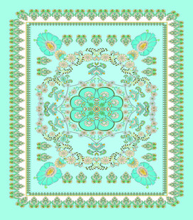 复古风几何花卉图案设计