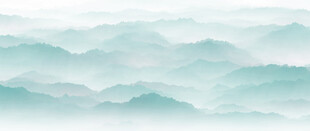 淡蓝水墨风连绵山峦背景