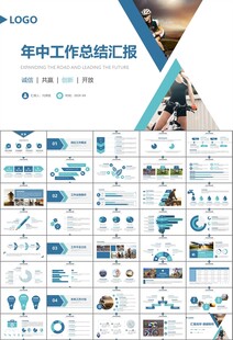 骑行运动山地自行车PPT