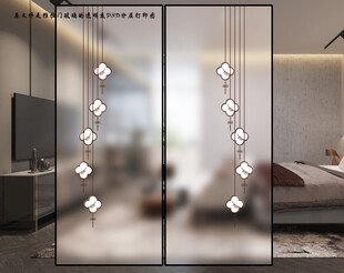 高清分层推拉门玻璃打印图