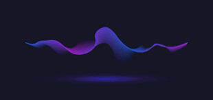 紫色动感波浪图形元素矢量图