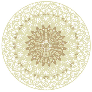 圆形古典花纹