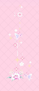 粉色梦幻卡通图案背景