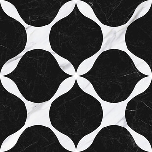 黑白几何图案瓷砖纹理