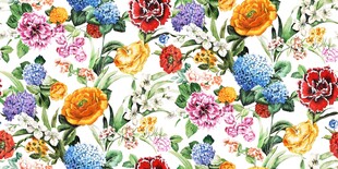 大牌多彩花卉图案