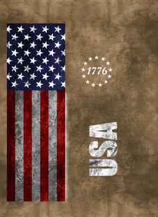 美国国旗主题复古风设计