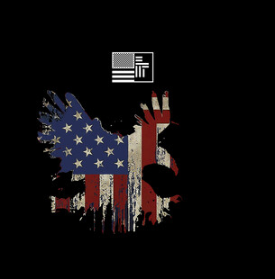 美英国旗融合艺术图案