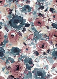 复古风花卉图案布料