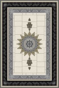 复古花纹方形地毯图案