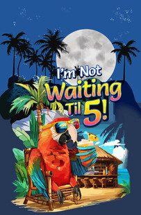 热带月夜下的等待场景