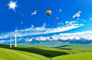 蓝天白云新疆草原