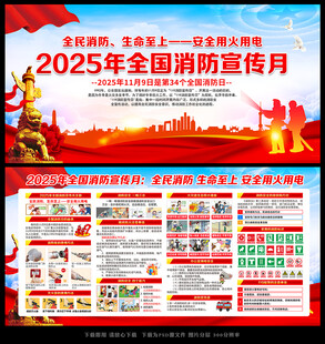 119全国消防日展板