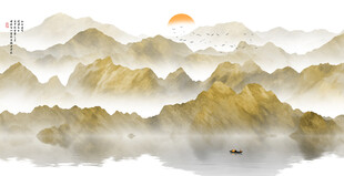 水墨山水间的静谧之景