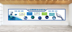 科技风企业形象文化墙