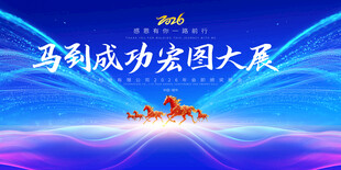 马年科技年会背景
