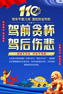 拒绝酒驾宣传海报