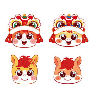 可爱动物头饰卡通形象