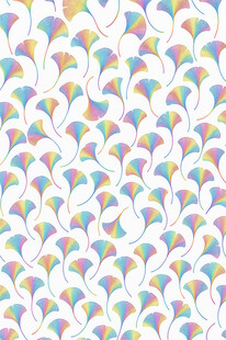 数码印花彩色银杏叶