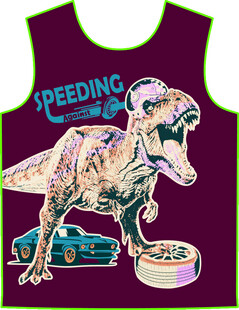 T恤裁片印花素材恐龙