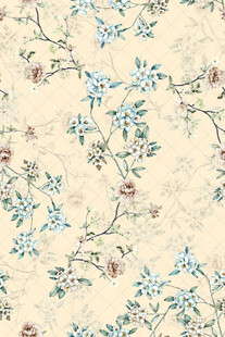 复古花卉图案墙纸