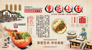 重庆小面背景墙