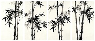 水墨风竹子画作