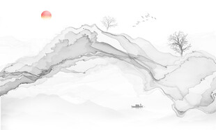 抽象烟雾水墨画背景