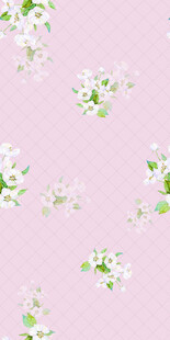 粉色背景花卉图案