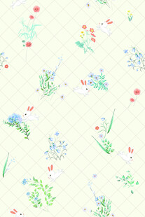 清新手绘花卉图案背景