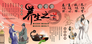 养生之道背景墙